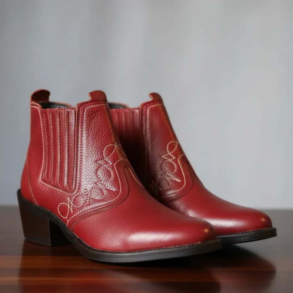 Bota Country Texana Cowboy Feminina Botina Couro Legitimo Botinha Montaria Vaquejada Rodeio 3636 Top