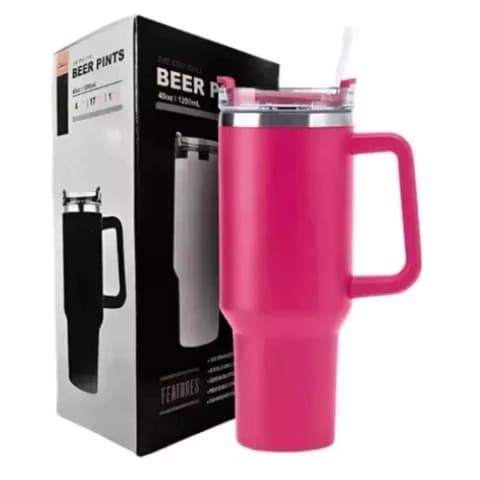 Garrafa Termico 1200ml Virgínia Tampa Alça Canudo