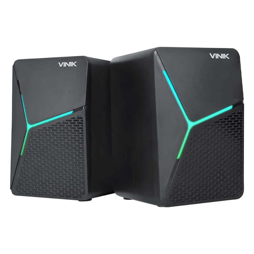 Caixa de Som Gamer Vinik Star 6W RMS Stereo LED Rainbow para PC e Notebook 🎮