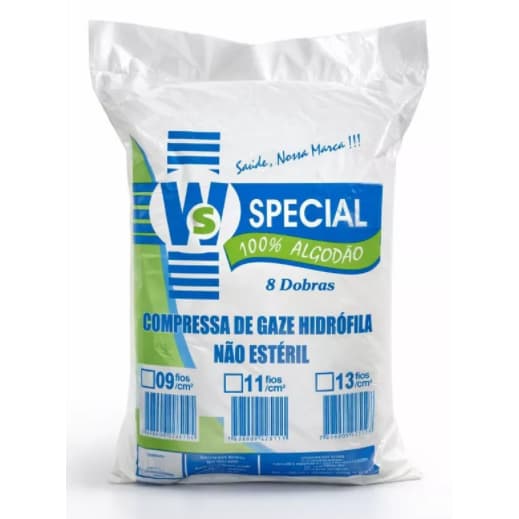 500 Unidades de Gaze 100% Algodão – Alta Qualidade e Absorção para Clínicas.