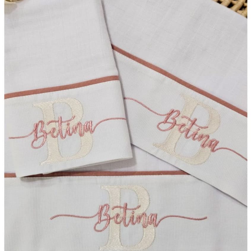 Kit de Fraldas Personalizadas  Com Nome Bordado - Qualidade Premium