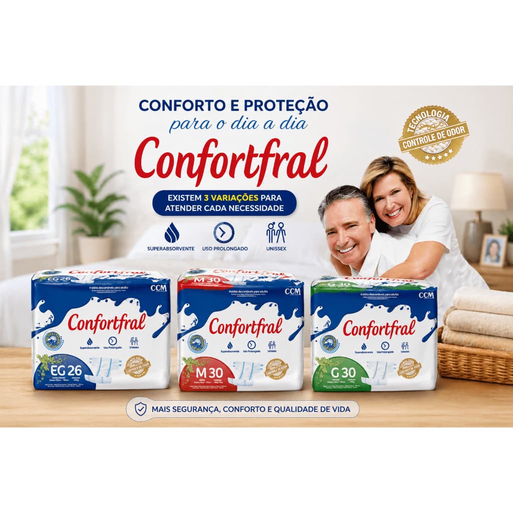 🛒 Fralda Geriátrica Adulto Confortfral Descartável Unissex