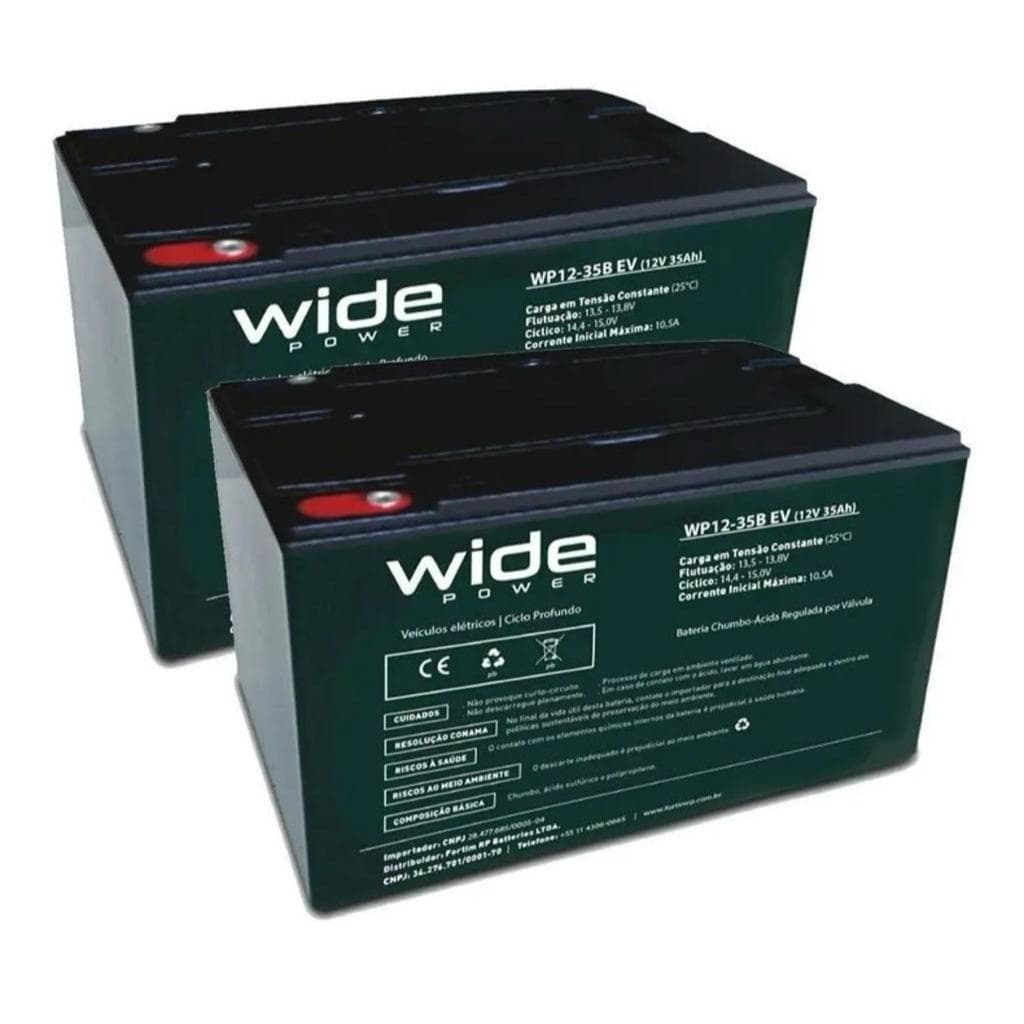 KIT 2 UNIDADES DA 12V 26AH / 12V 35AH PARA UTILIZAÇÃO EM CADEIRA DE RODAS MOTORIZADAS.