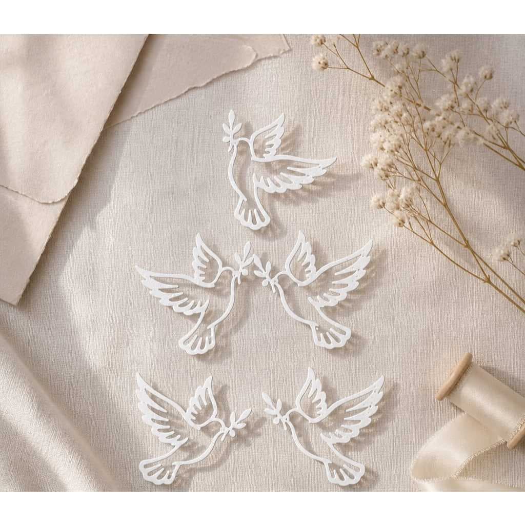 KIT Pombinha ornamentação Igreja de Decoração de Mesa