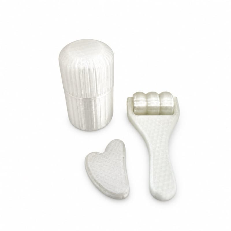 Kit Skincare Facial Completo com Massageador, Gua Sha e Rolo para gelo | Cuidados com a Pele | Spa em Casa