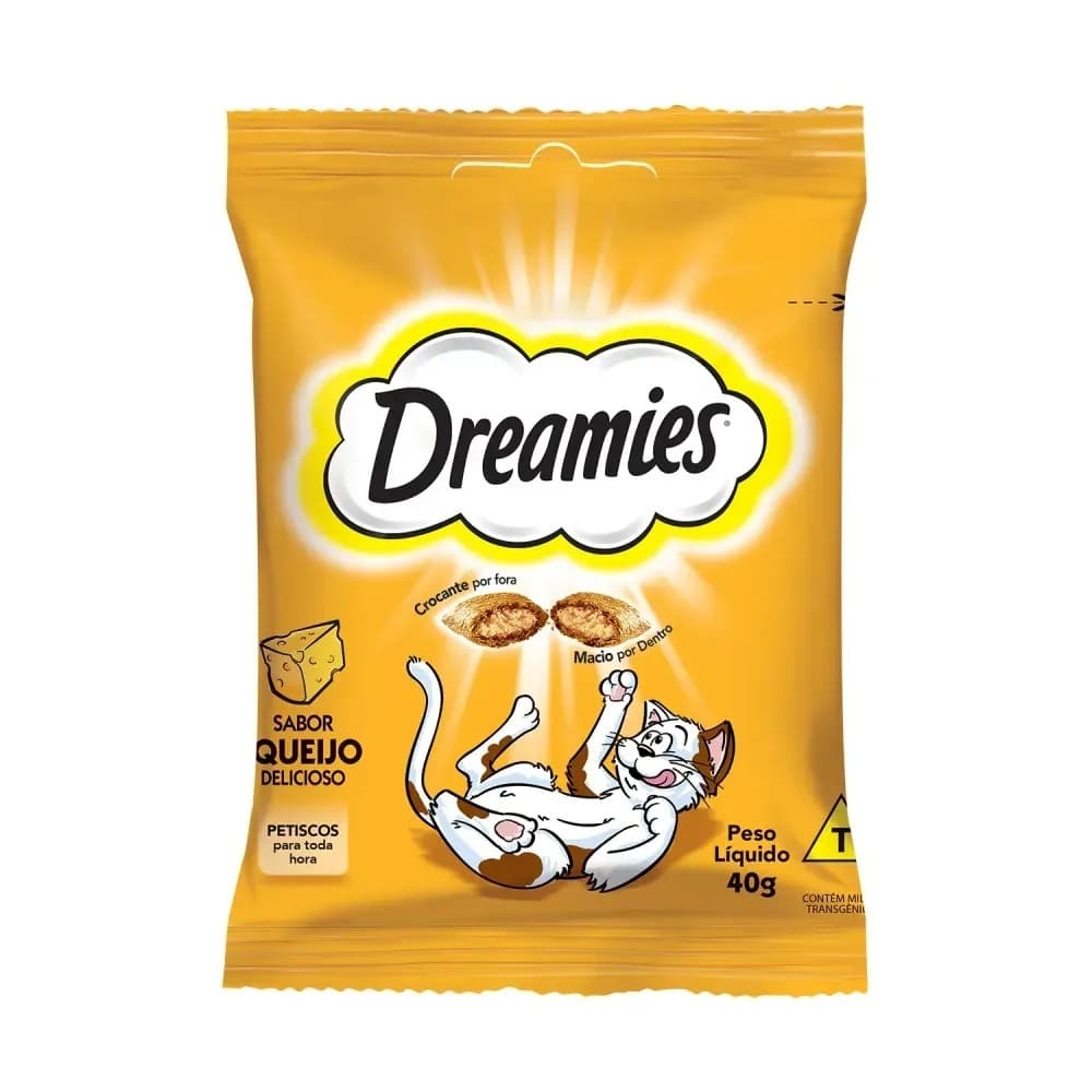 Petisco Dreamies para Gatos Adultos Queijo 40g
