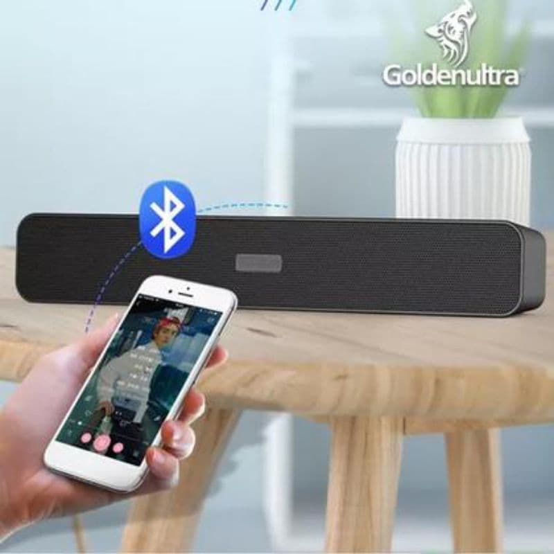 caixa de som Soundbar RGB 38cm Bluetooth cabo USB Rádio FM, ideal para música filmes Pc notebook