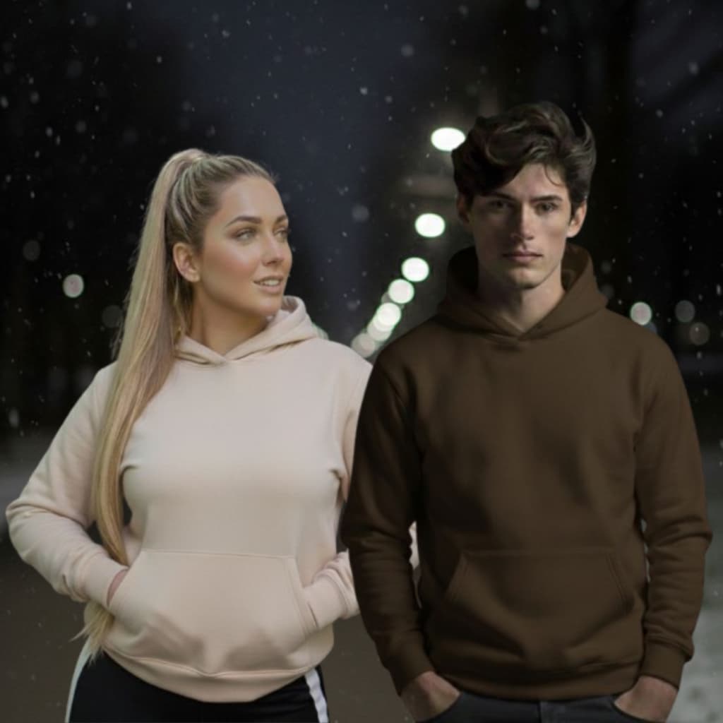 Kit 2 Blusa de Frio Masculina e Feminina Moletom Canguru Com Capuz e Bolso Envio Imediato