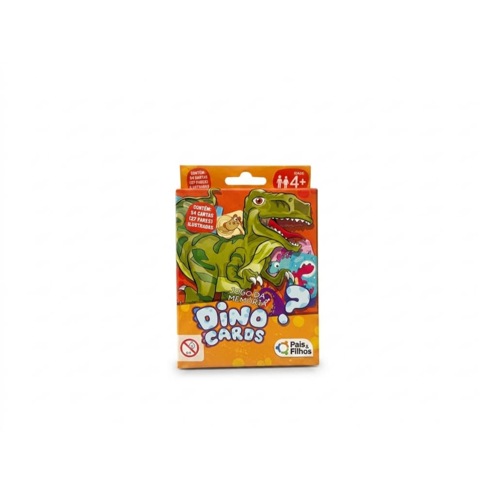 Brinquedo Educativo Jogo da Memória Dinossauro 54 Cartas Infantil Dino Educativo Coordenação Raciocínio