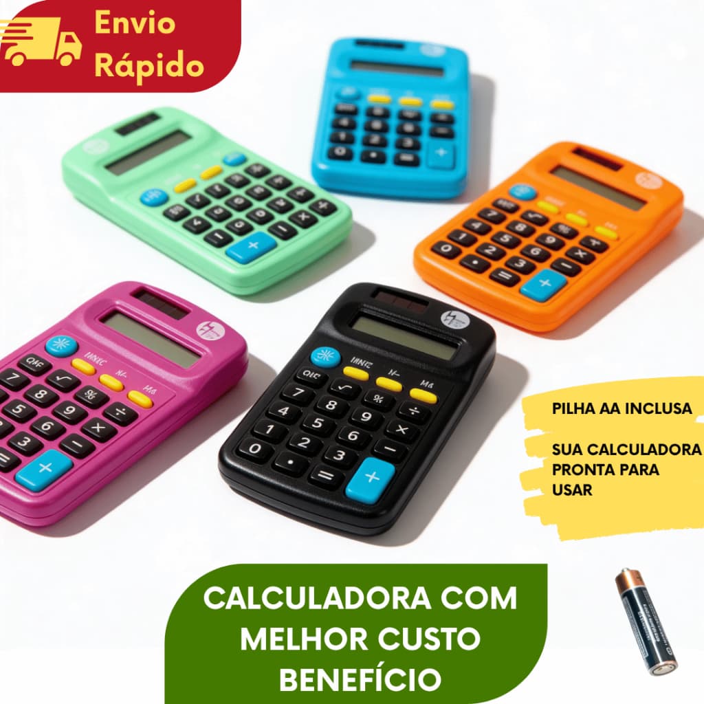 1/2/3/4/5 UNIDADES Calculadora Com Pilha Inclusa De 8 Dígitos Para Estudantes Professores Lojistas E Escritório