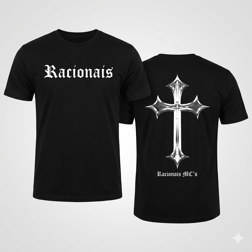 Camiseta Masculina 100% Algodao Racionais Premium Qualidade