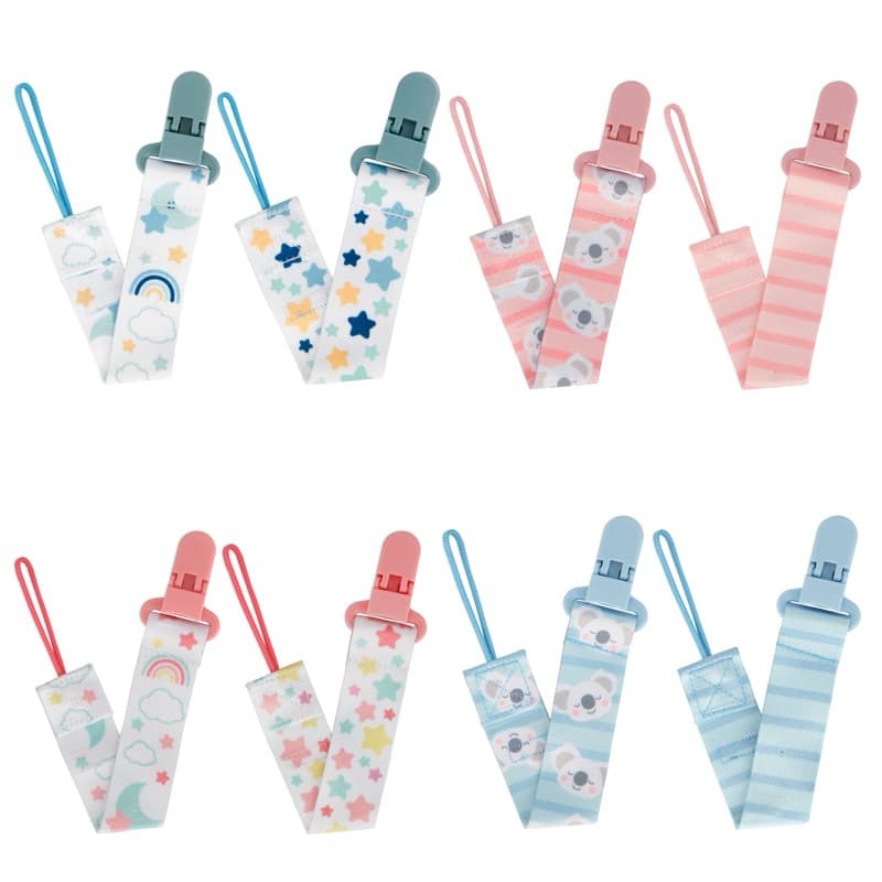 kit 2 Prendedores de Chupeta Infantil Buba -Seguro e Prático, Livre de BPA