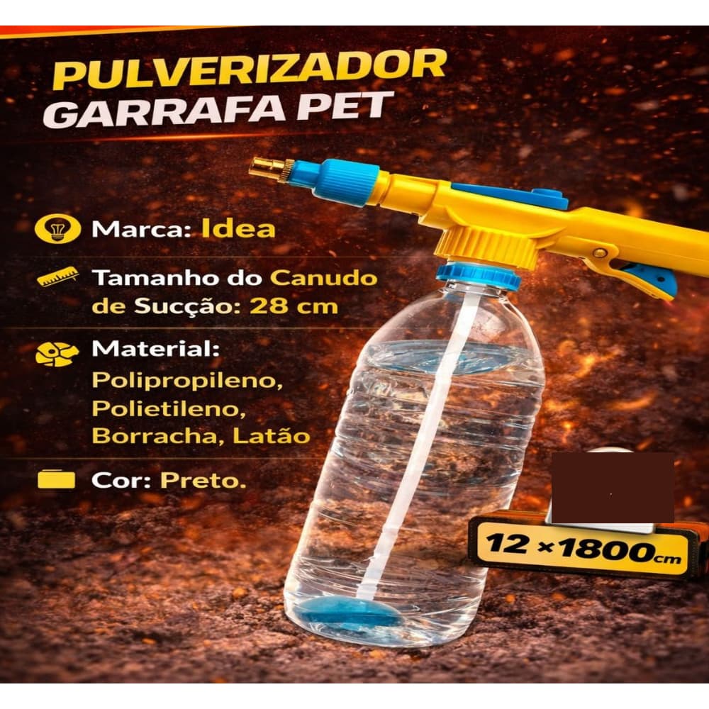 Pulverizador Manual Adaptável para Garrafa PET - Idea