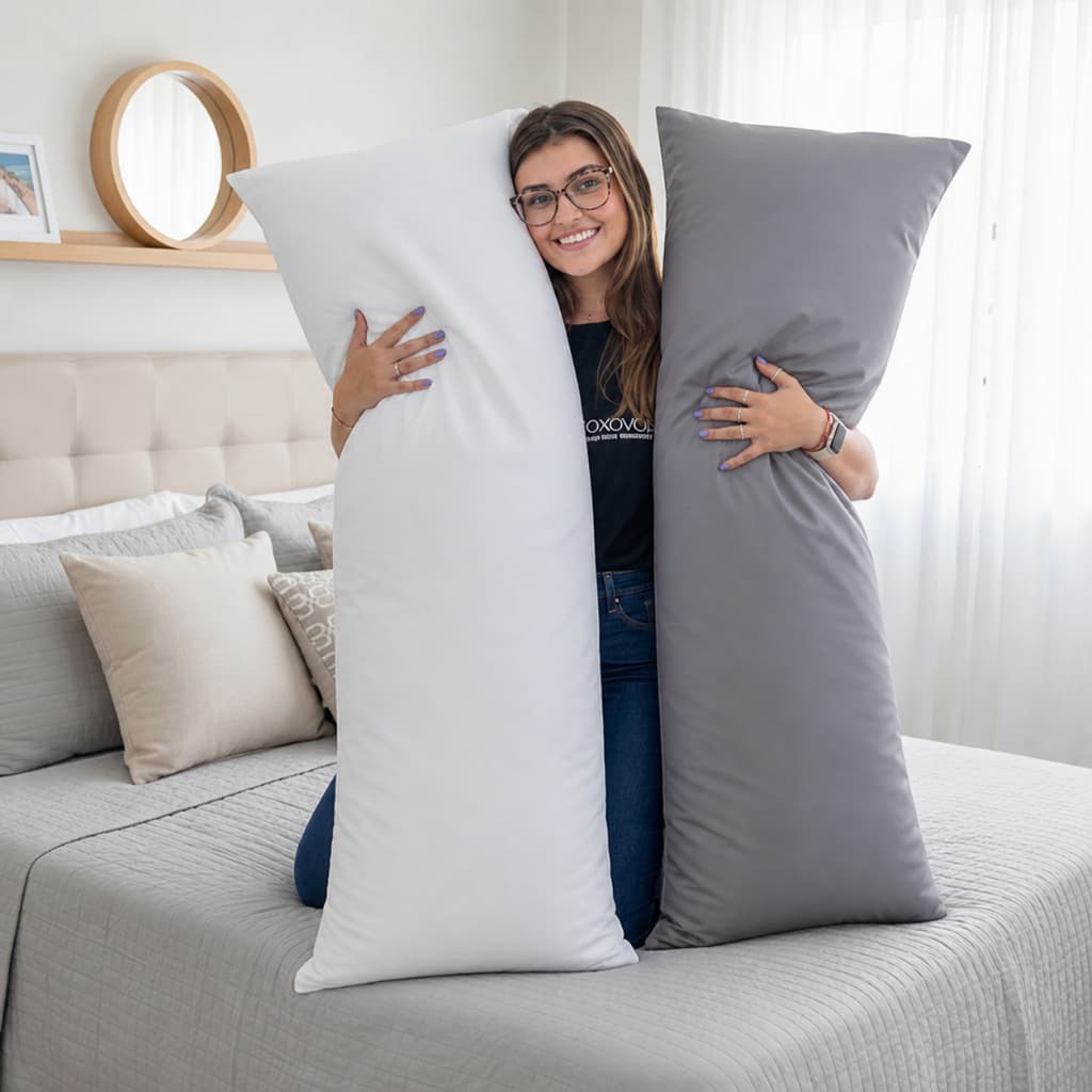 2 Travesseiro De Corpo Xuxão Gigante Kit Almofada com Fronha