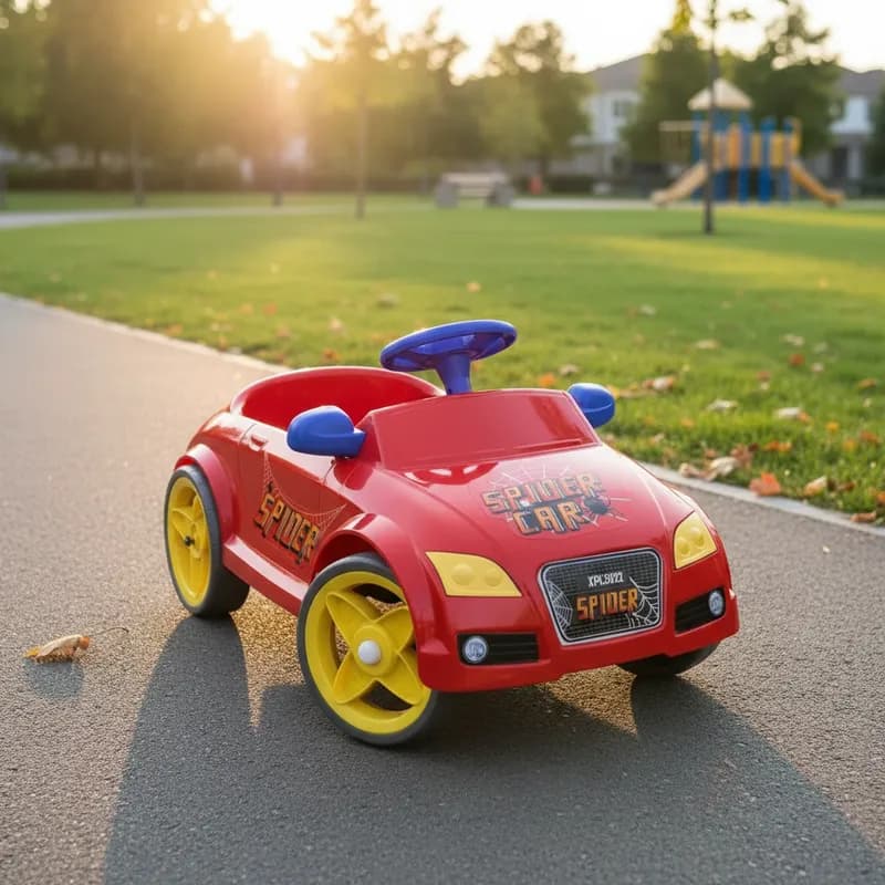 Carro Infantil Spider Vermelho Pedal c/ Capacete Volante Carrinho de Passeio Oferta Envio Imediato!!