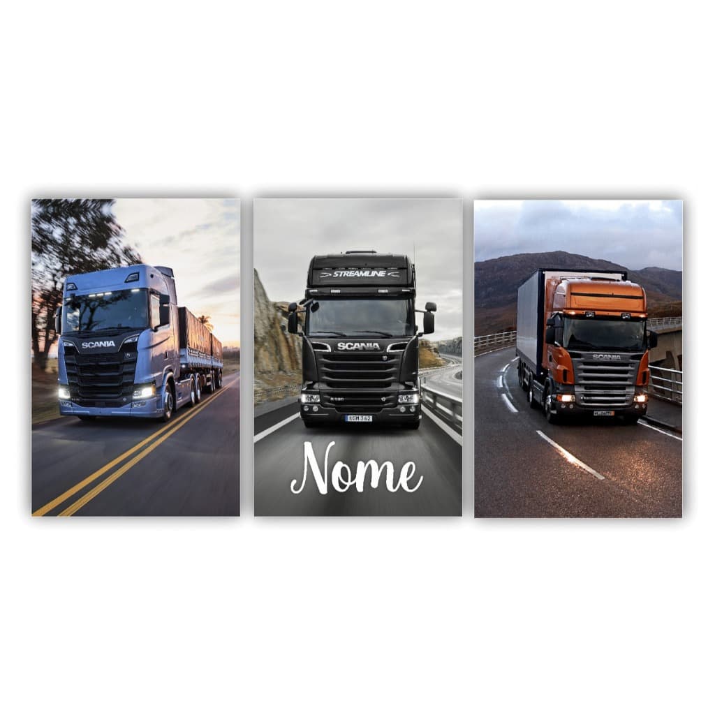 QUADRO SCANIA PERSONALIZADO COM SEU NOME CAMINHÃO