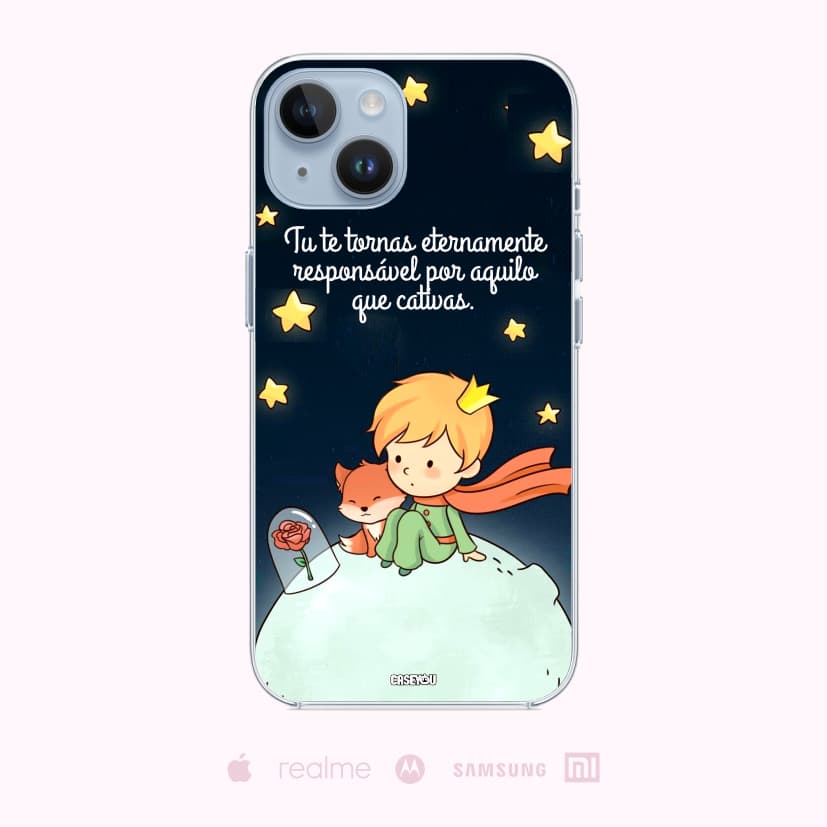 Capinha Celular Pequeno Príncipe Personalizada com frase Alta Qualidade.
