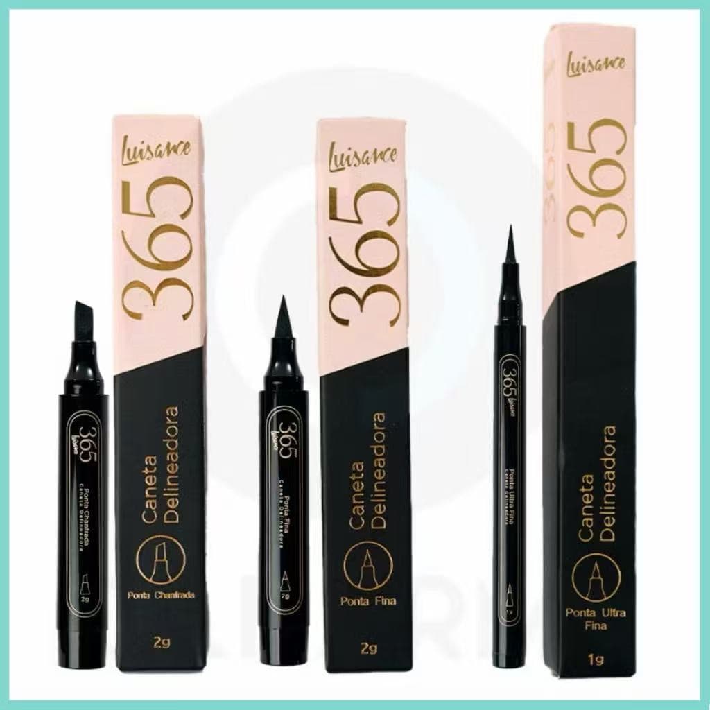 Caneta Delineadora Luisance 365 Ponta Fina Ultra Fina Chanfrada Preto Alta Pigmentação