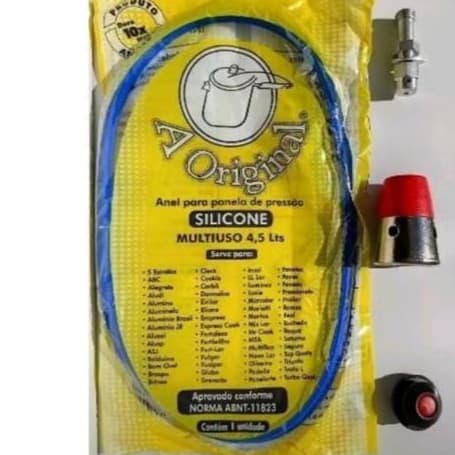KIT PARA PANELA DE PRESSAO CLOCK 4,5L ,1 BORRACHA, 1 PESO CLOCK CROMADO , 1 PINO E 1 VALVULA SEGURANÇA BORRACHA