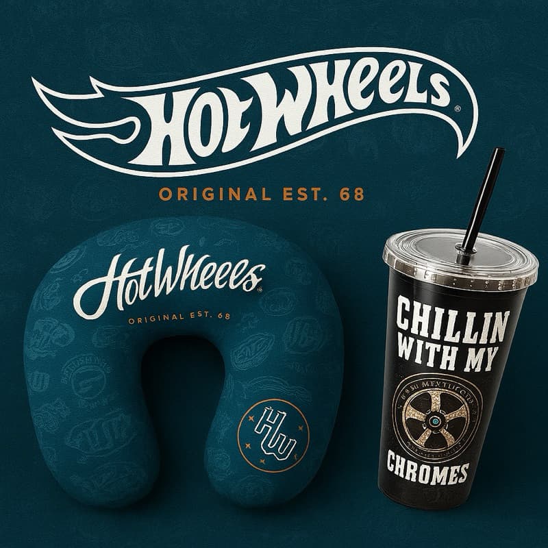 kit Almofada e Copo Hot Wheels