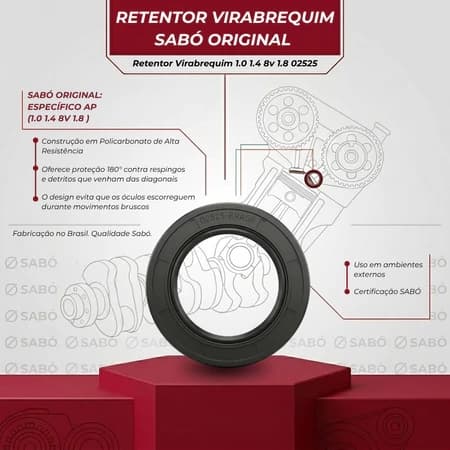 Retentor Virabrequim Sabo Corsa Celta 1.0 1.4 8v Palio 1.8 02525