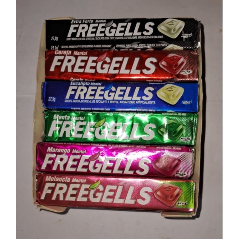 Drops Freegells Tipo Halls C/12 Sabores Sortidos