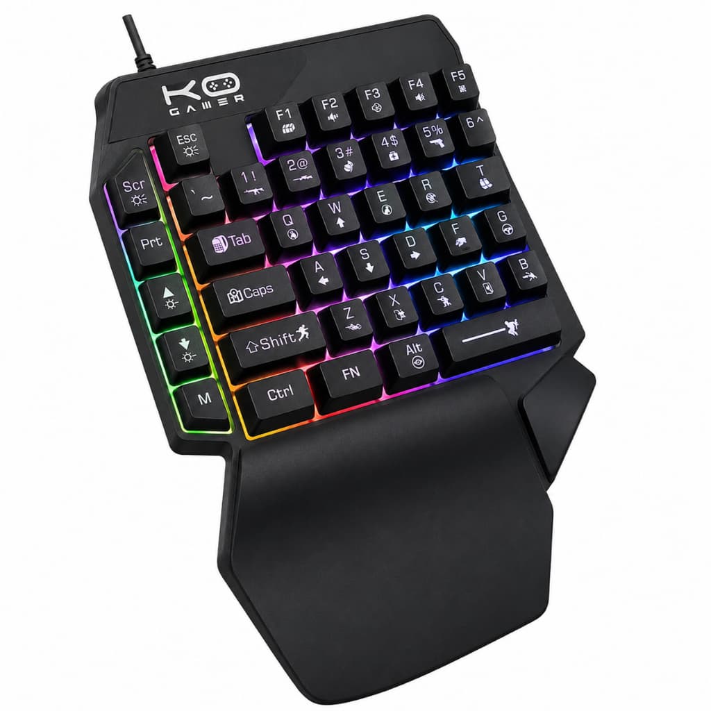 Teclado Uma Mão Led RGB MBTech GB54449