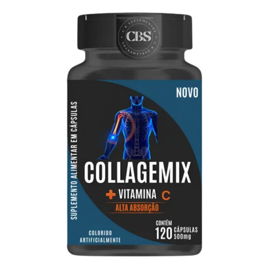 1x COLLAGEMIX Colageno Tipo 2 Vitamina C Q10 Hialurônico Renova Pele 6 - 60 Capls