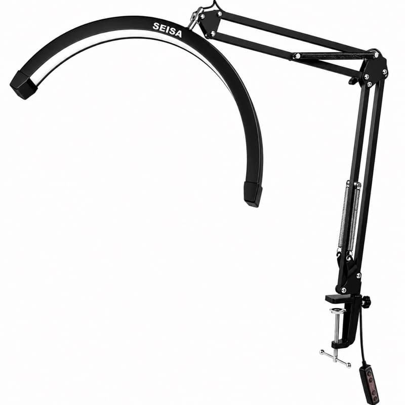 Luminária Articulada Meia Lua De Mesa Bivolt Controle De Luz