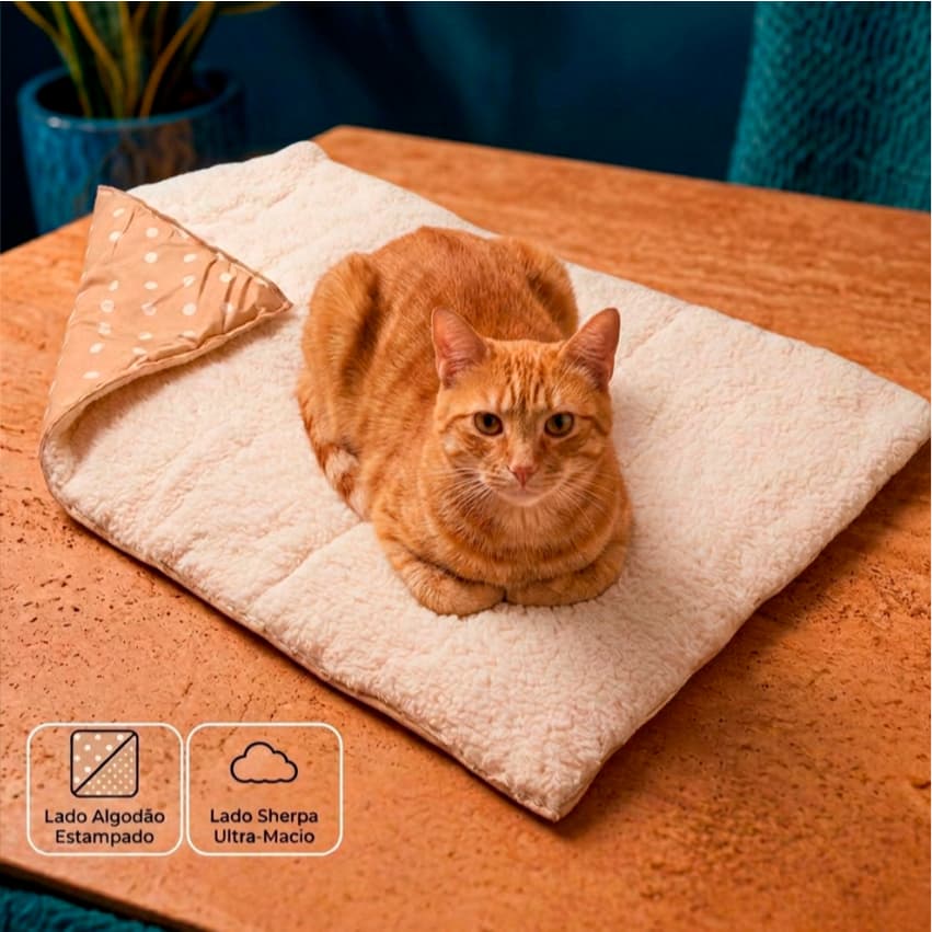 Tapete Pet Sherpa Super Quente Edredom Cama Confortável Para Cães E Gatos