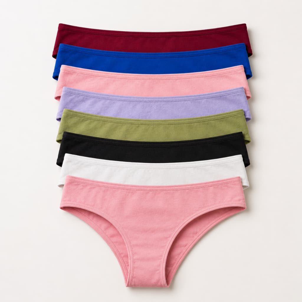 kit 5 Calcinha Conforto Vies Tanga Algodão