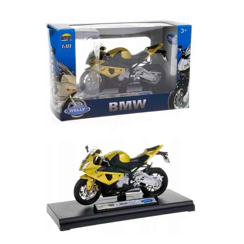Miniatura Moto BMW S1000rr Metal 1:18 - Welly