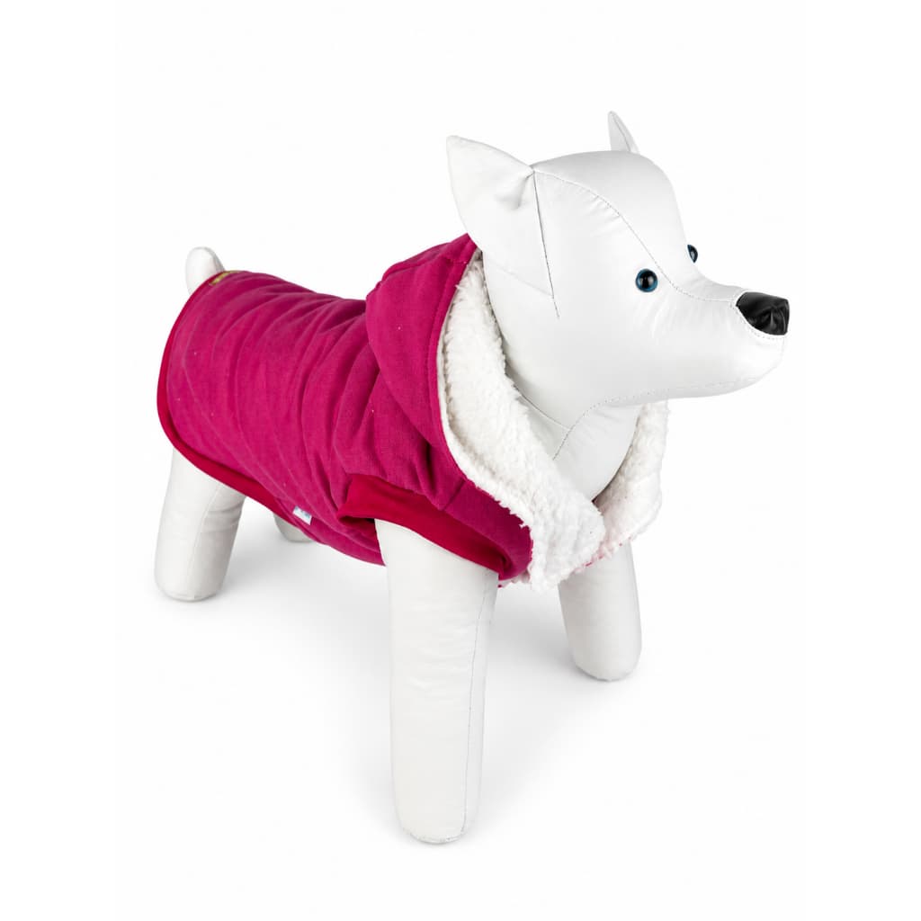 Roupa Pet Casaco Sherpa Cachorro e Gato Passa Guia Velcro Pele Sintética Inverno PP P M G GG