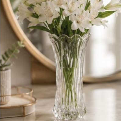 Vaso De Vidro Decorativo Lapidado Luxo Moderno Para Flores Mesa Sala Festas Plantas Vaso Resistente e Elegante