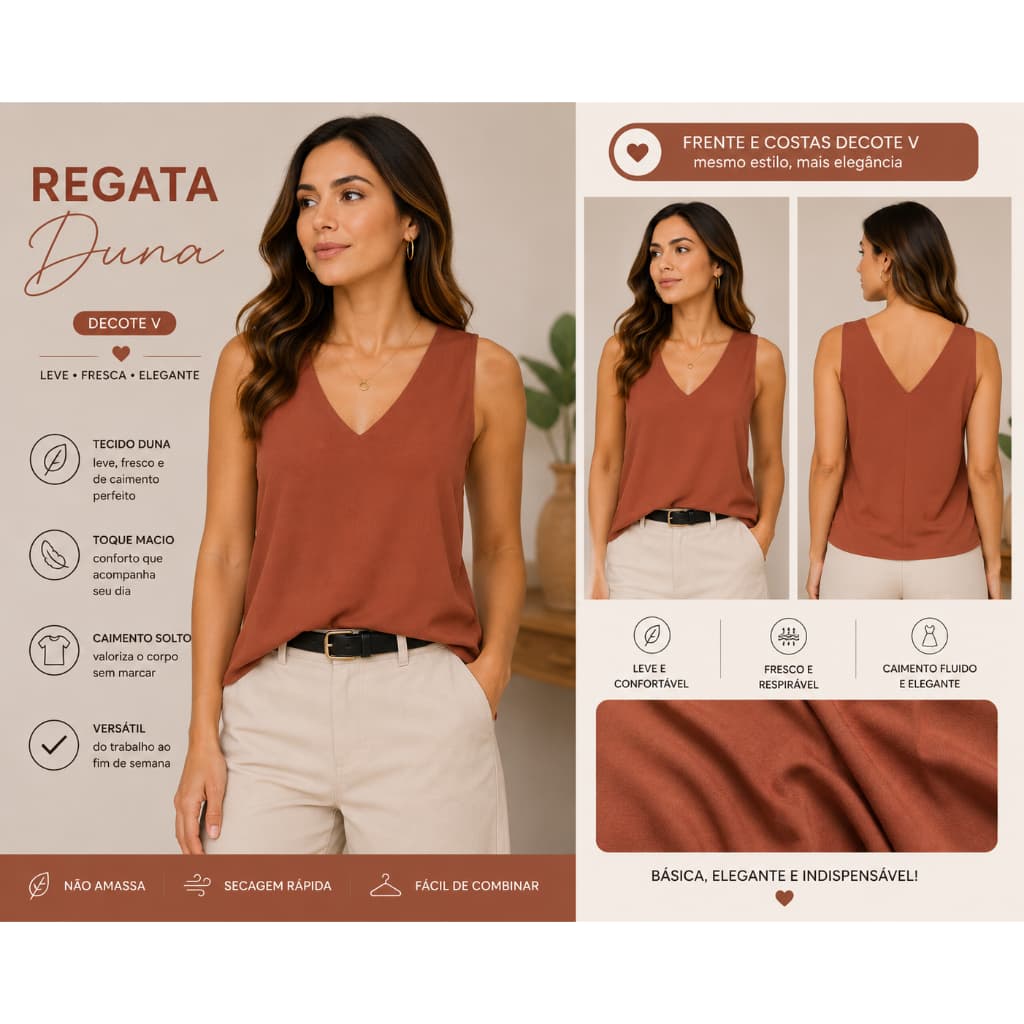 Blusa Regata feminina Duna