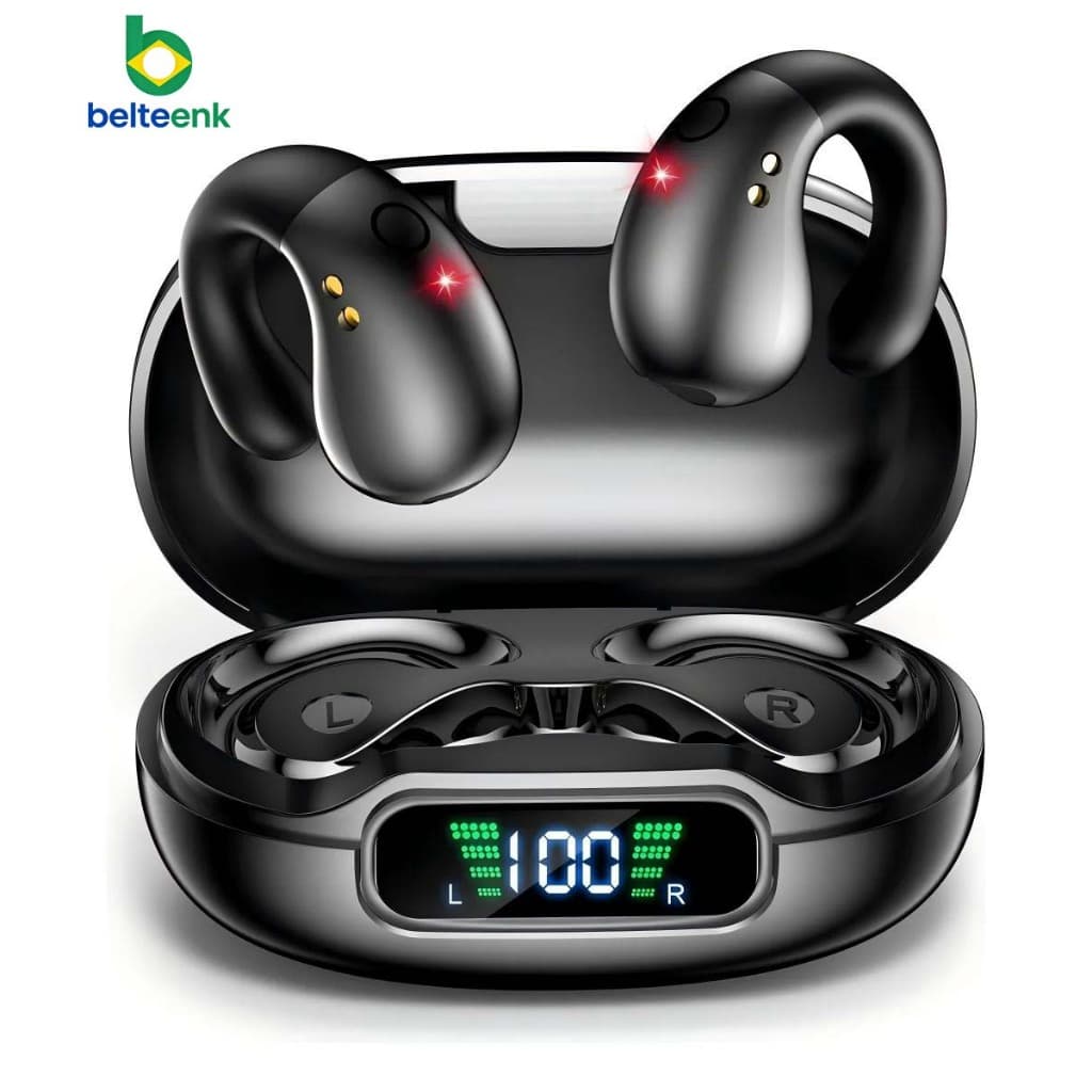 Fone de Ouvido Aberto 5g Leve, Sem Dor, Bluetooth 5.3, Sem Vazamento, Controle Toque, Compatível com Android e iOS