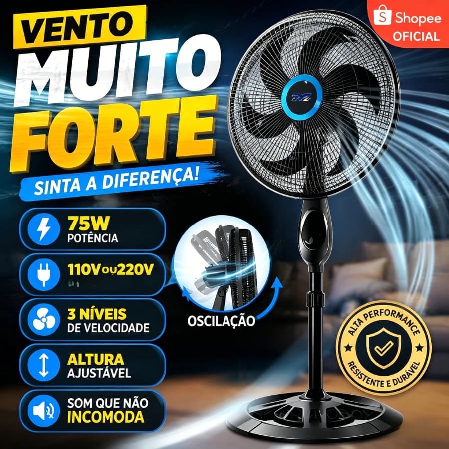Novo Tipo De Coluna Ventilador 105cm-130cm Ajuste De Altura Livremente, Ventilador