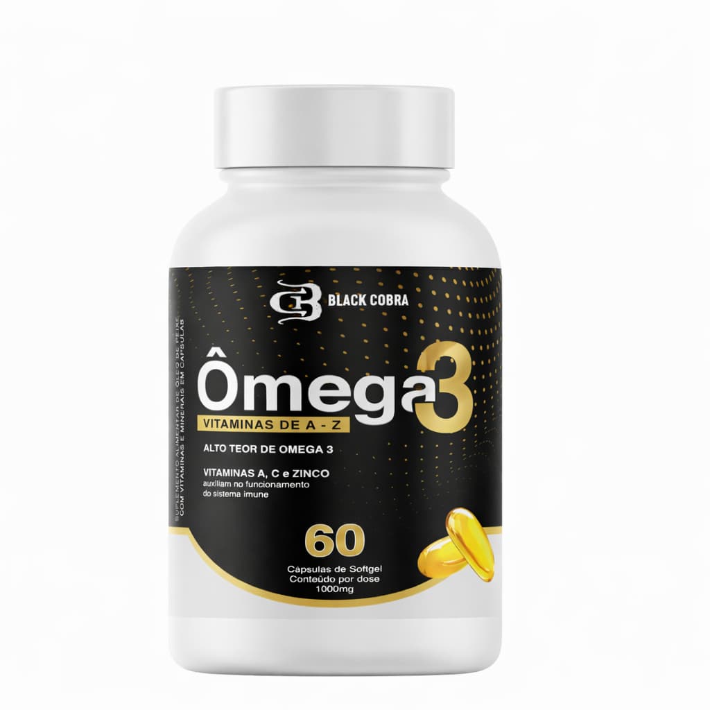 Ômega 3 Vitaminas de A-Z 60 Softgels Black Cobra