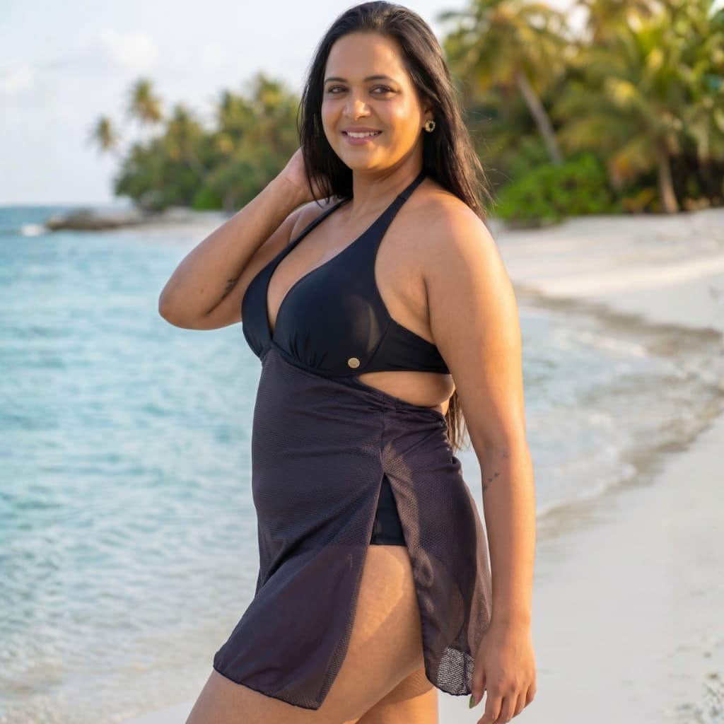 Maiô Plus Size Vestidinho De Renda Com Bojo Alta Sustentação Tamanho Grande Premium Lançamento