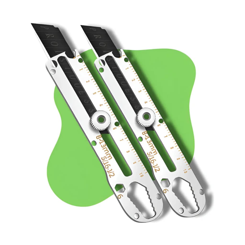 Kit 2x Estilete Profissional Acabamento Premium 18mm Aço Inox Maciço Resistente Promoção