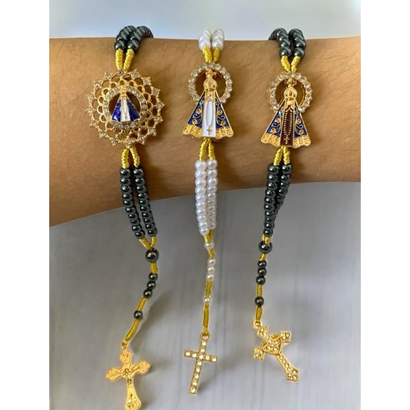 terço da nossa senhora aparecida lindos modelos delicados