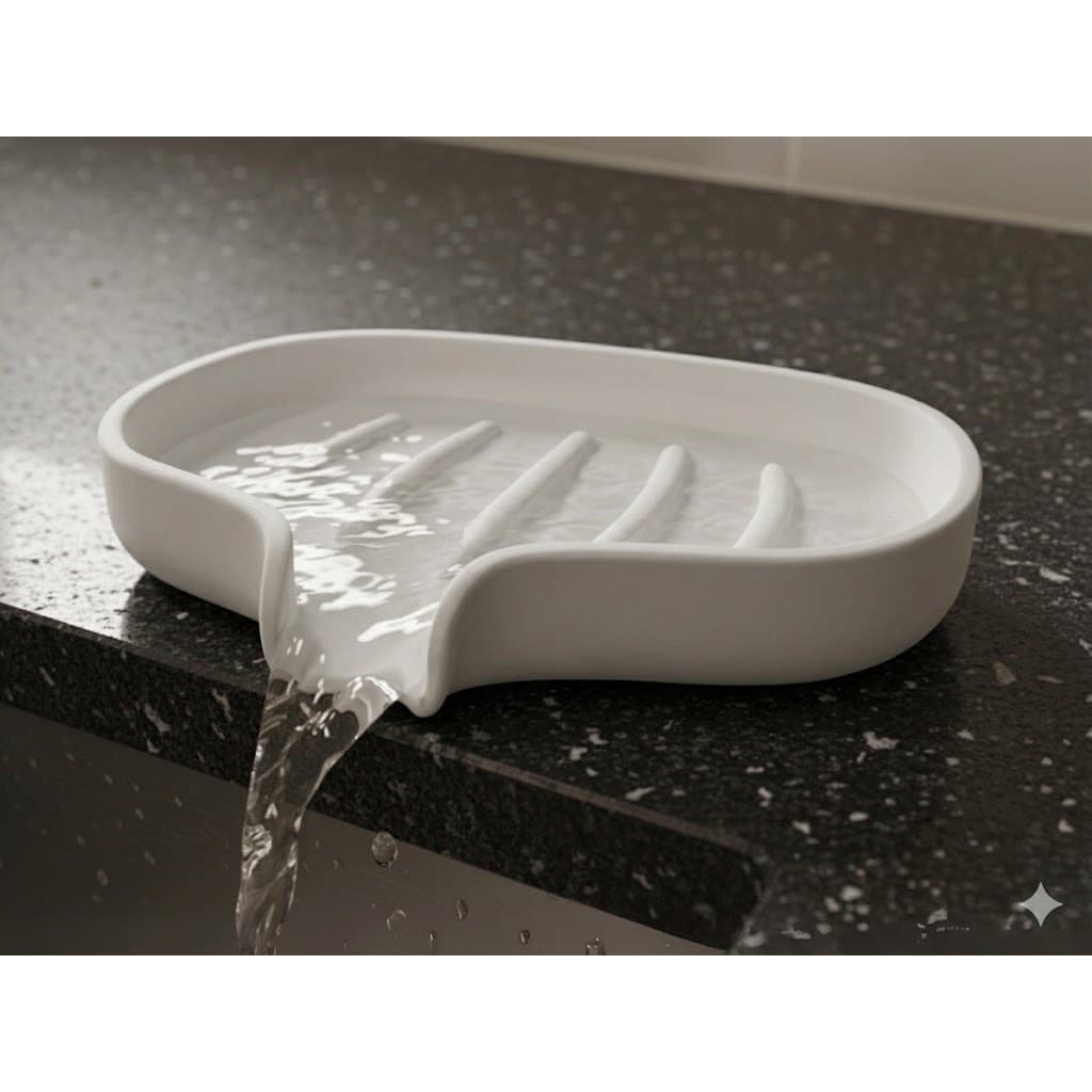 Saboneteira Premium com Escoamento Automático – Design Moderno e Pia Sempre Seca