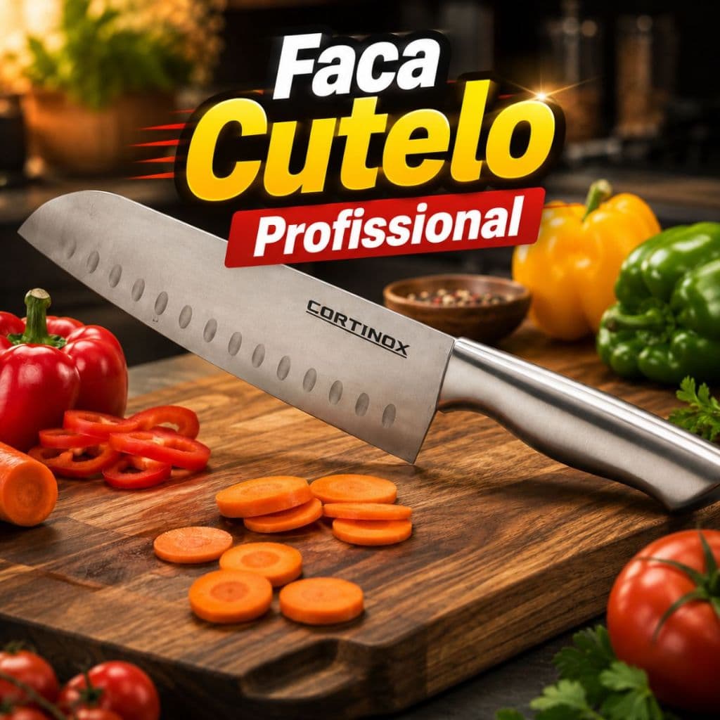 Faca Cutelo Profissional Cozinha Churrasco 31cm