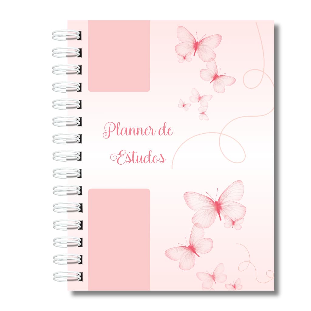 Planner de Estudos Planejamento do Estudante Semestral para Mulheres Agenda de Estudos Feminino Escolas