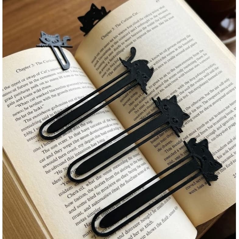Kit Gato Marcador de Pagina 1, 4, 8 ou 12 Marcador de Livros, Revistas, Caderno, Criativo Moderno Fofo