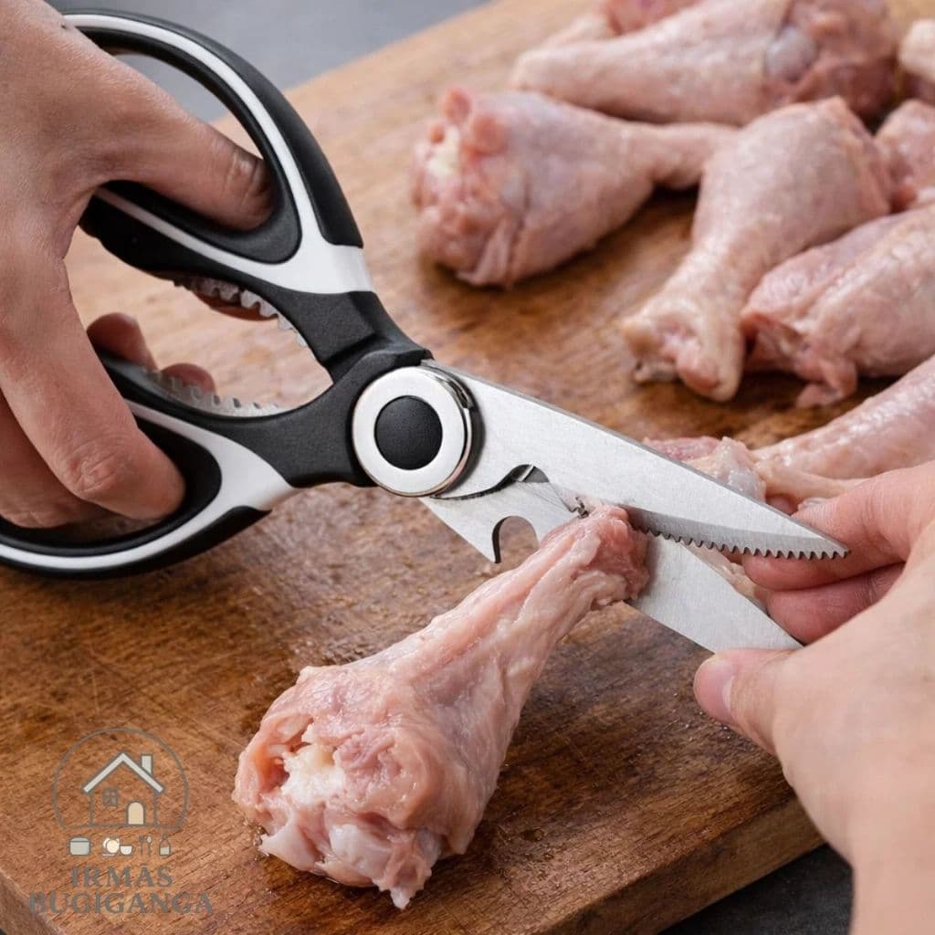 1/2/3 Tesouras Multiuso Inox Cozinha Corta Ossos Carne Peixe Abre Nozes e Garrafas - Profissional