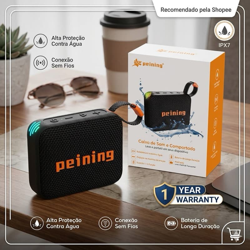 Caixa De Som 6W Portátil Pei-Sp11