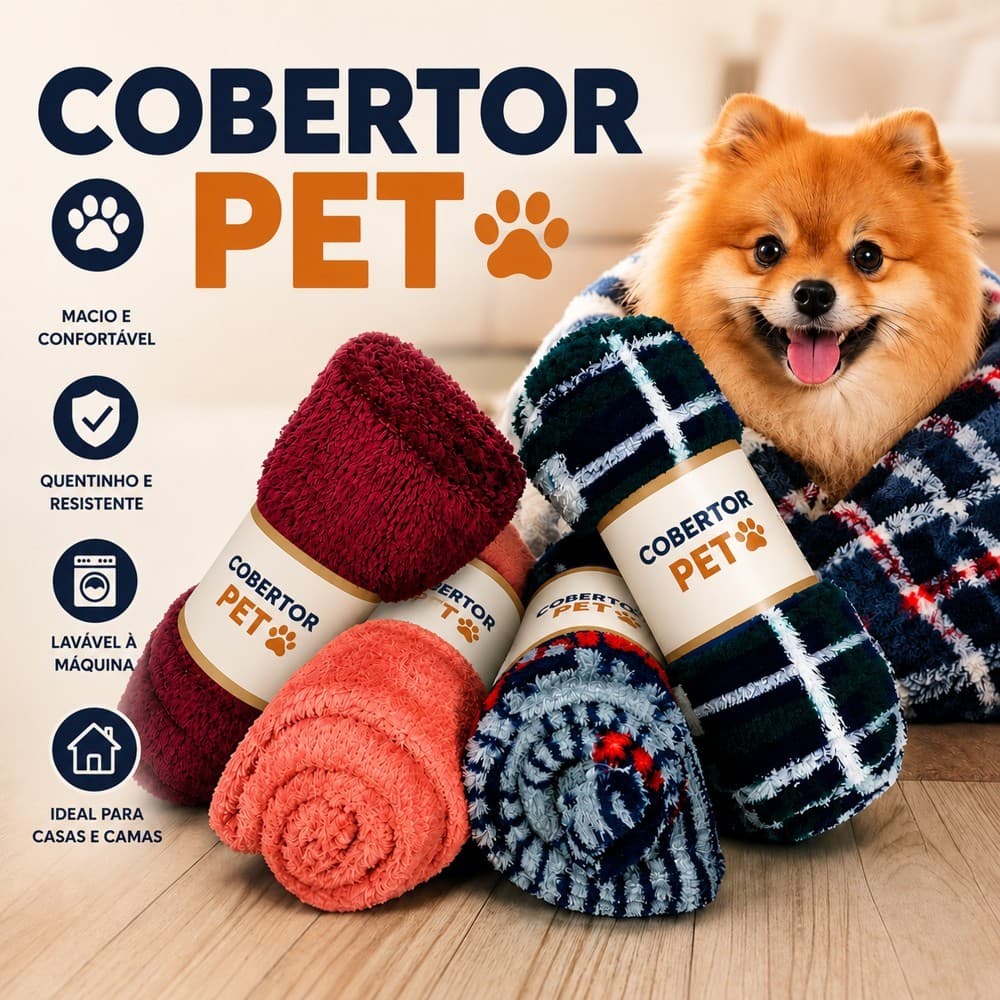 Cobertor Caes Manta Multiuso Pet Cachorro Gato 90 X 1,00 Soft Premium