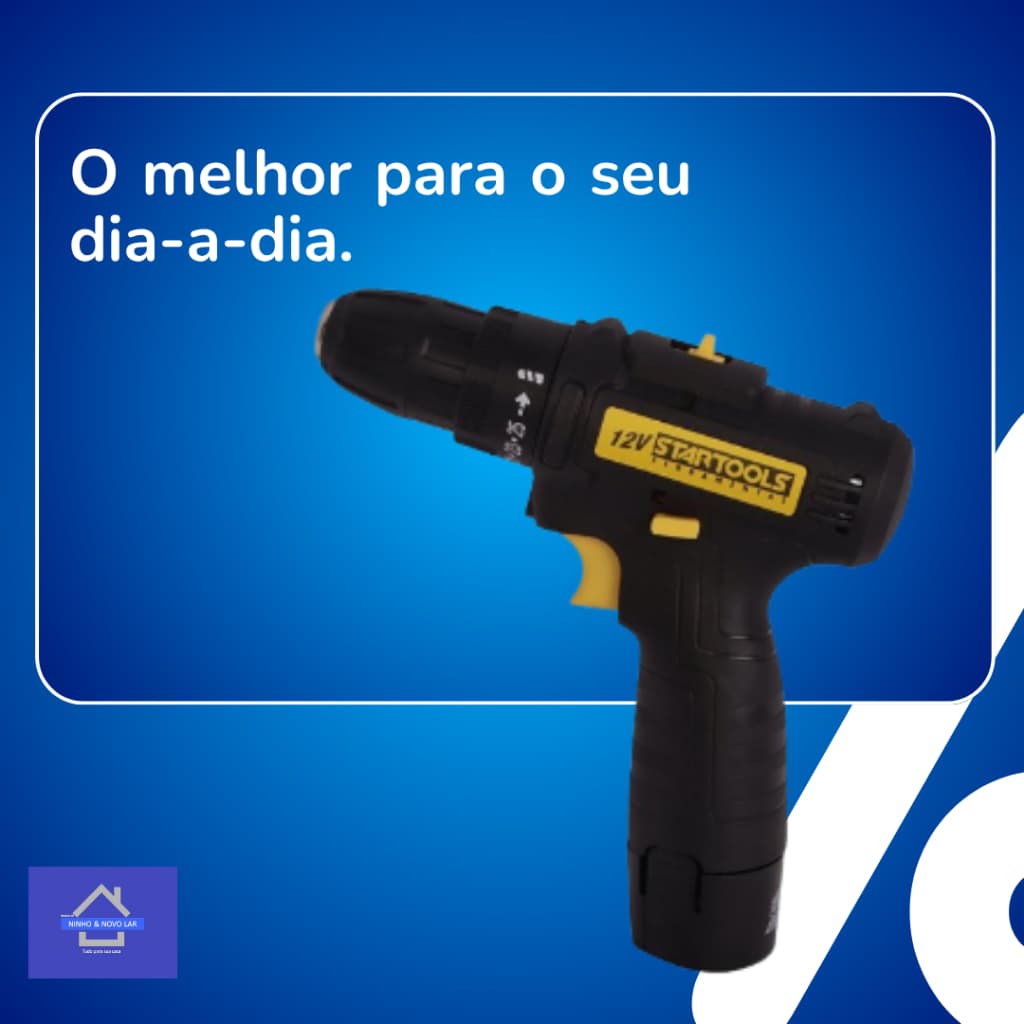 Parafusadeira Furadeira 12V Sem Fio Recarregável | Potente, Portátil e Multifuncional para Uso Profissional e Doméstico