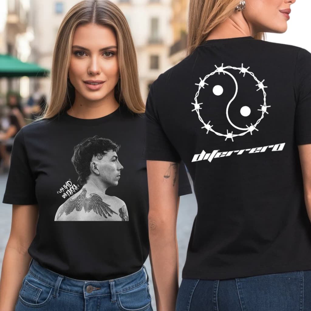 Camiseta Camisa T-shirt Di Ferrero Uma Bad Uma Farra Algodão Unissex Estampa Frente e Costas